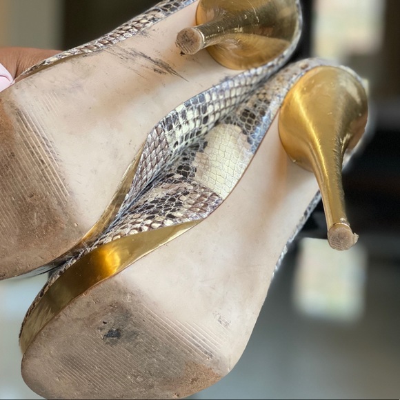 Steve Madden Snakeskin Pumps Heels - Picture 7 of 8